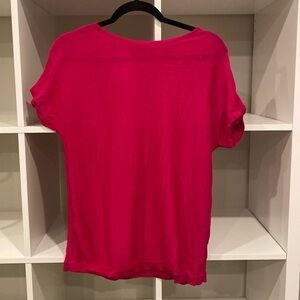 NWT: Ellen Tracy pink rayon top, size M
